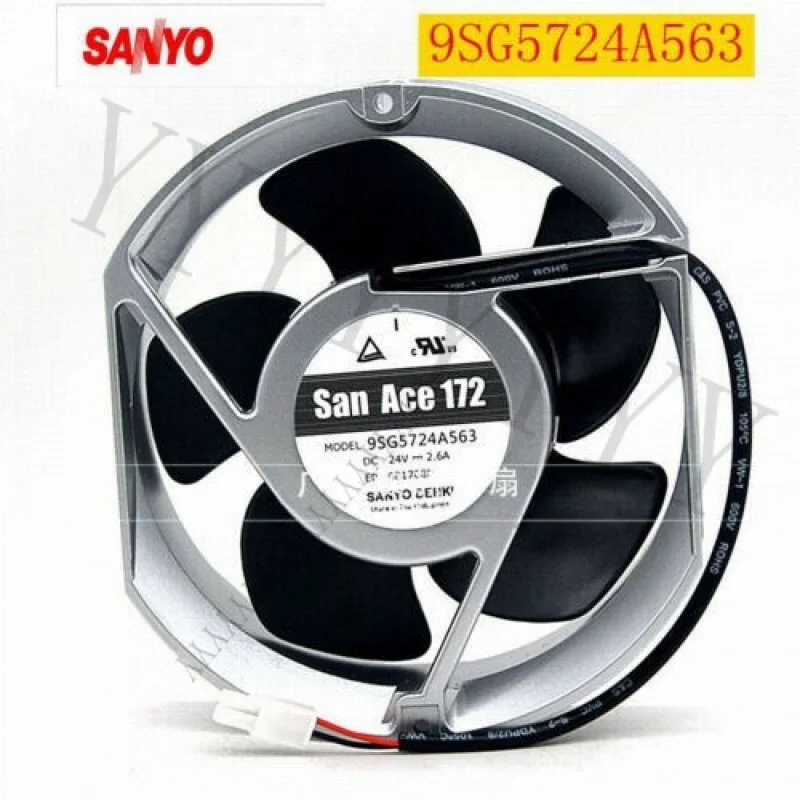 Y+SANYO  9SG5724A563 24V 2.6A 17251 170mm 2-wire cooling fan