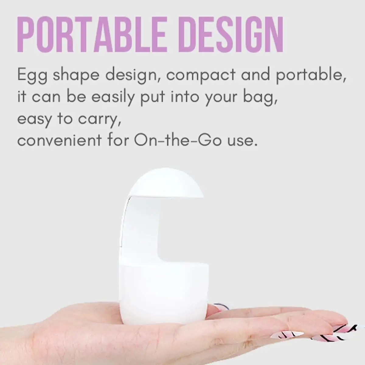 Mini lâmpada de unhas em forma de Q lâmpadas Usb 8w Uv para unhas luz de mão levou lâmpada com sensor gel curando manicure portátil fototerapia seca