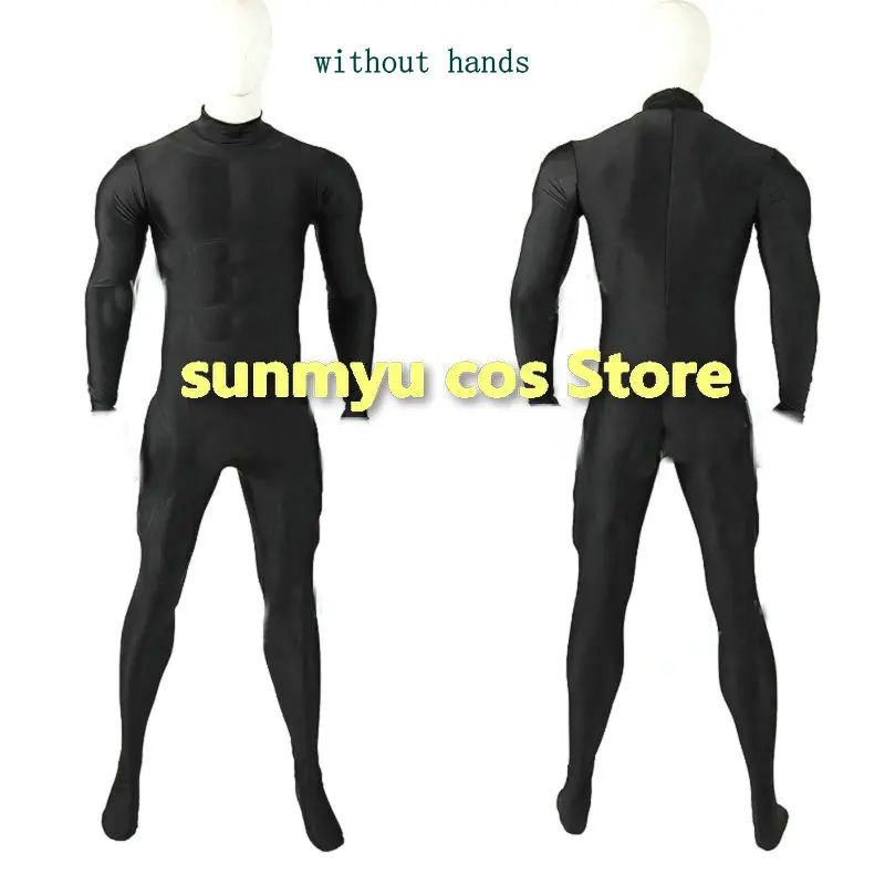 Slight Muscle BodySuit Cosplay Black Bodysuit With hand and feet COLOR CAN BE CHANGED Silk Floss Muscle Shape Costume