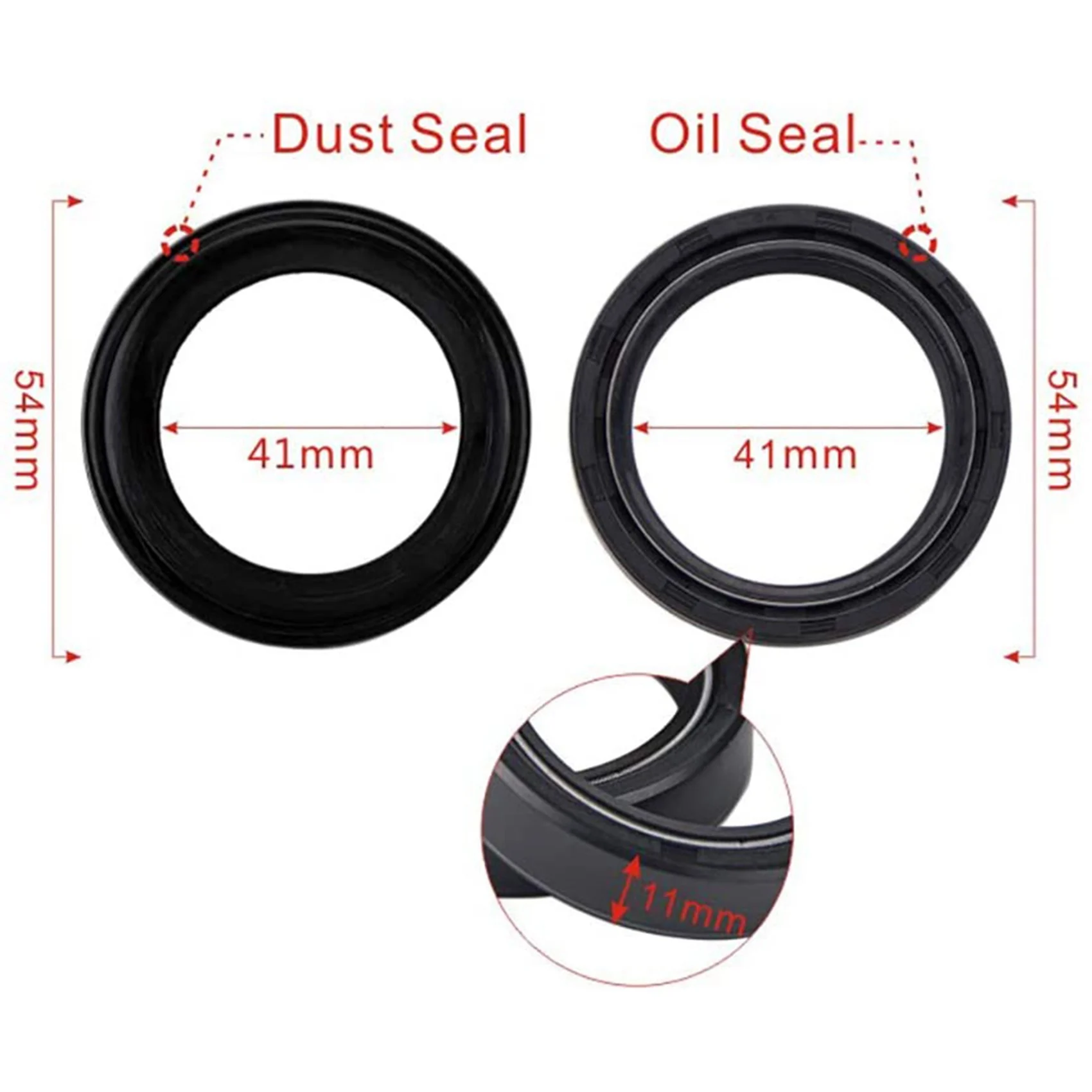 AB56-2 Set Motorcycle Front Fork Oil Seal And Dust Seal For HONDA CB-1 CB1 CB400 CBR400 CB750 HORNET 250 MAGNA CB 400 750