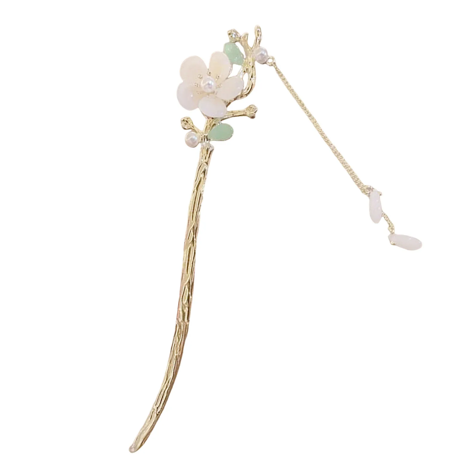 Han Chinese Clothing Hair Chopsticks with Pearls Fine Pattern Setting Elegant Hair Chopsticks Ideal Gift for Mother Daughter