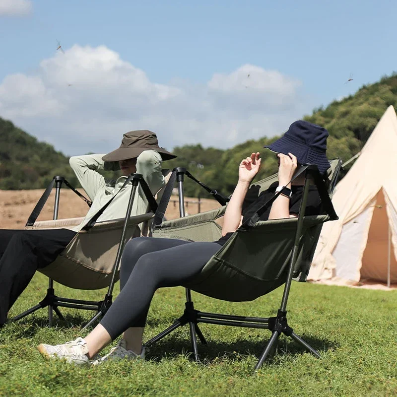 Camping Moon Chair Ultralight Foldable Chair Portable Travel Leisure Nap Rocking Chairs Outdoor Fishing Chair image 6