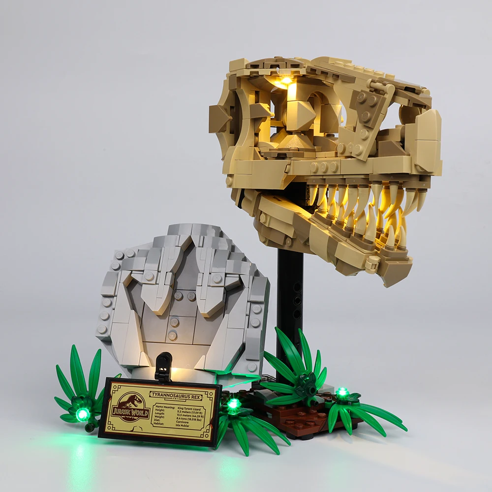 Led Light Kit For 76964 Dinosaur Fossils: T. rex Skull DIY Lamp Toys Set Not Included Blocks