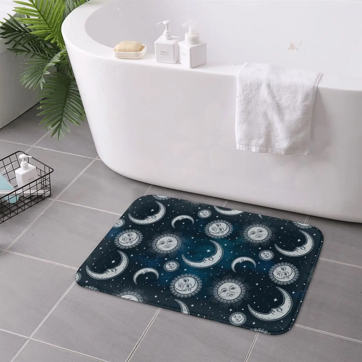 Celestial Mystic Esoteric Magic Sun Moon Non-slip Doormat Floor Mat Carpet Rug for Kitchen Entrance Home Balcony Footpad Mats