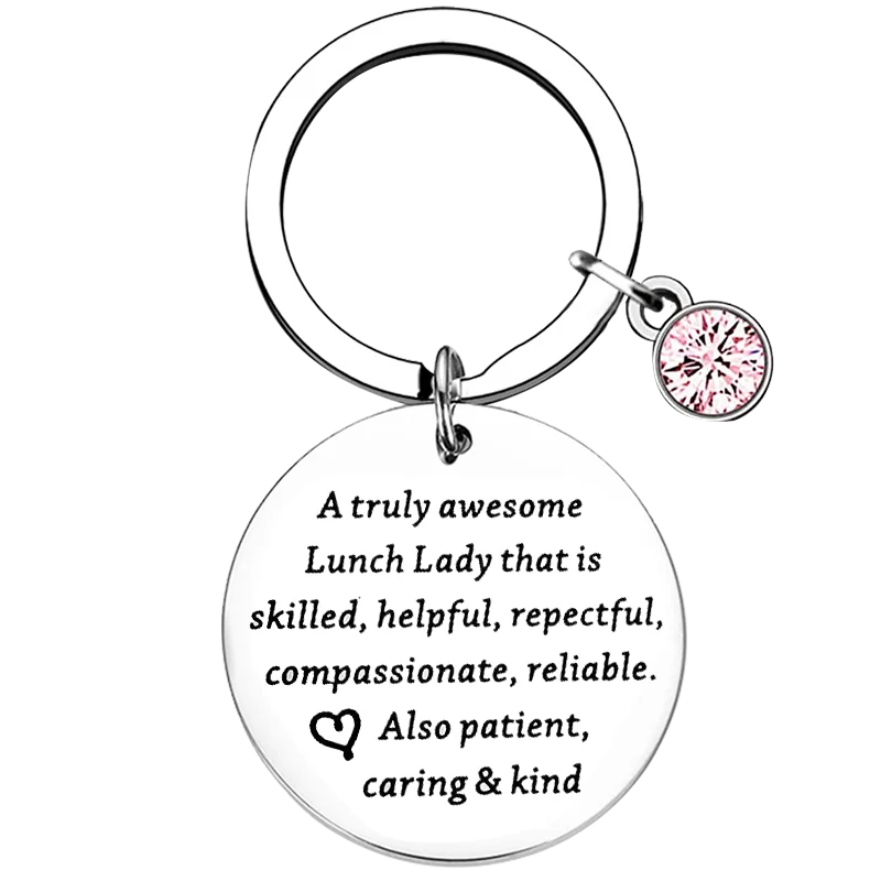 Lunch Lady Key Chain Ring School Lunch Lady Gifts Cafeteria Worker keychains pendant Restaurant Server Canteen Operators Gift