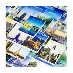 Cartes postales à thème voyage autour du monde, carte de vministériels x scénique HD, décoration de journal, carte de fond de scrapbooking, autocollants muraux