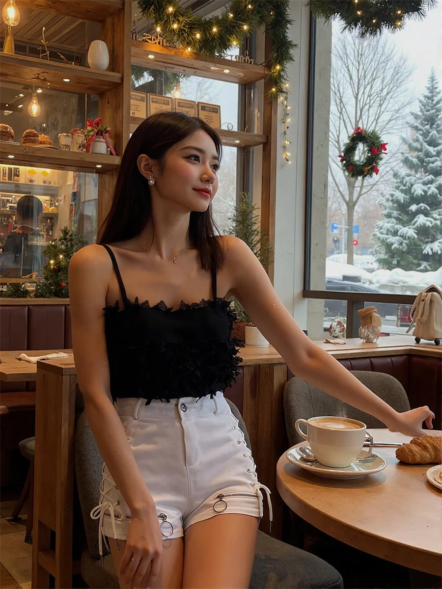 السراويل النسائية القطن مكشكش Cottagecore Bowknot Fairycore الحلو بناتي Preppy الربيع الكورية طالب جامعي تنورة السراويل لطيف