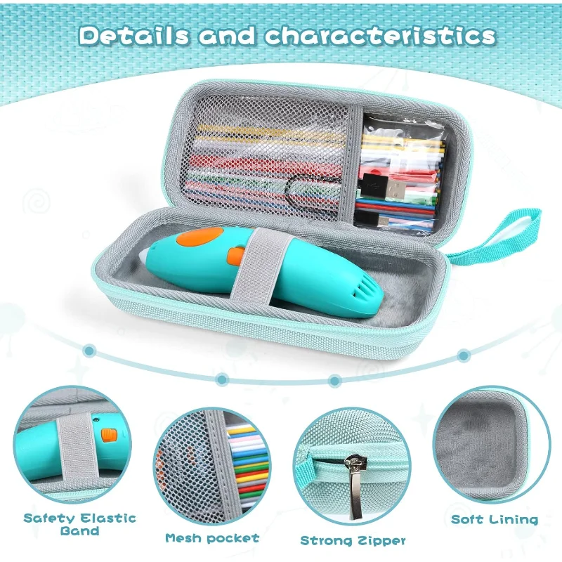 صندوق تخزين محمول مناسب لبدء غطاء الرضاعة ثلاثي الأبعاد + أقلام يمكن أن يحمل المواد الاستهلاكية للطباعة ثلاثية الأبعاد وكابلات الشحن