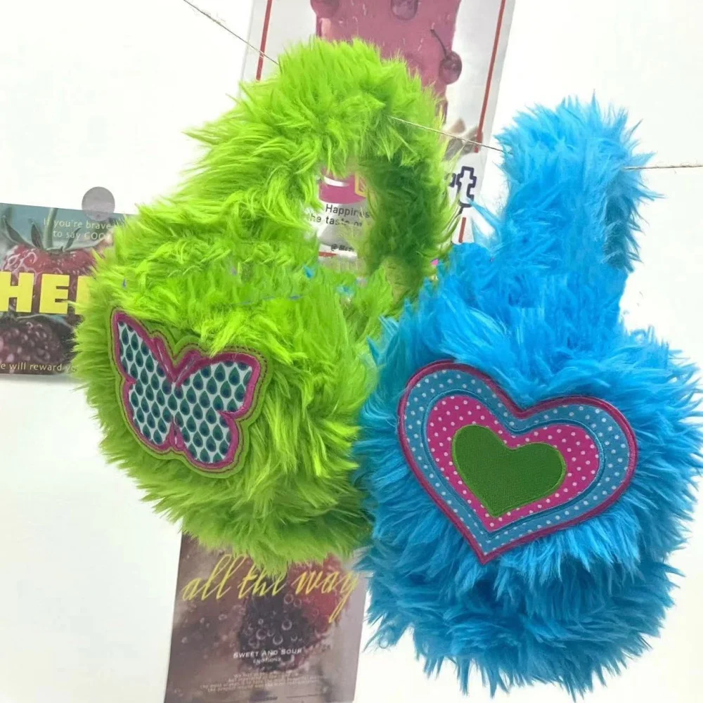 ثقافة فرعية شتاء دافئ أفخم سماعات الأذن الألفية Y2K للفتيات طوي حماية الأذن ركوب الدراجات اكسسوارات الديكور