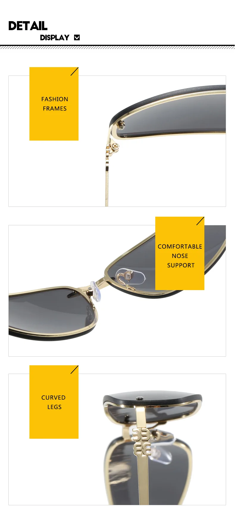 Gradient Oval Rahmenlose frauen Sonnenbrille Hohe Qualität Luxus Marke Y2k Randlose Gläser Frauen High-end-Punk Beliebte Shades UV – Detail 19