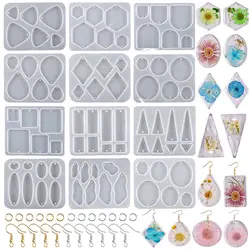 Geometric Earring Pendant Silicone Mold For Epoxy Resin DIY Earring Keychain Necklace Charms Resin Silicone Mold Jewelry Making