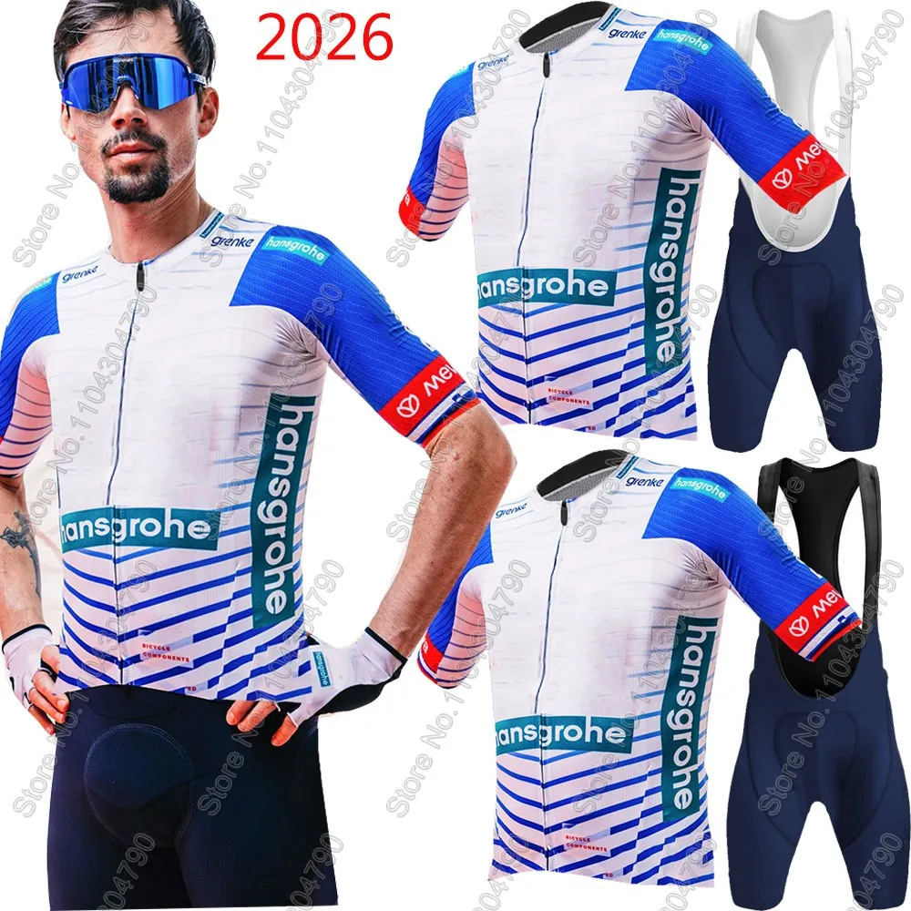 

Boraful Hansgrohe 2026 Primož Roglič Cycling Jersey Set Slovenia Clothing Men's Kit Road Bike Shirts Suit Bicycle Bib Shorts M