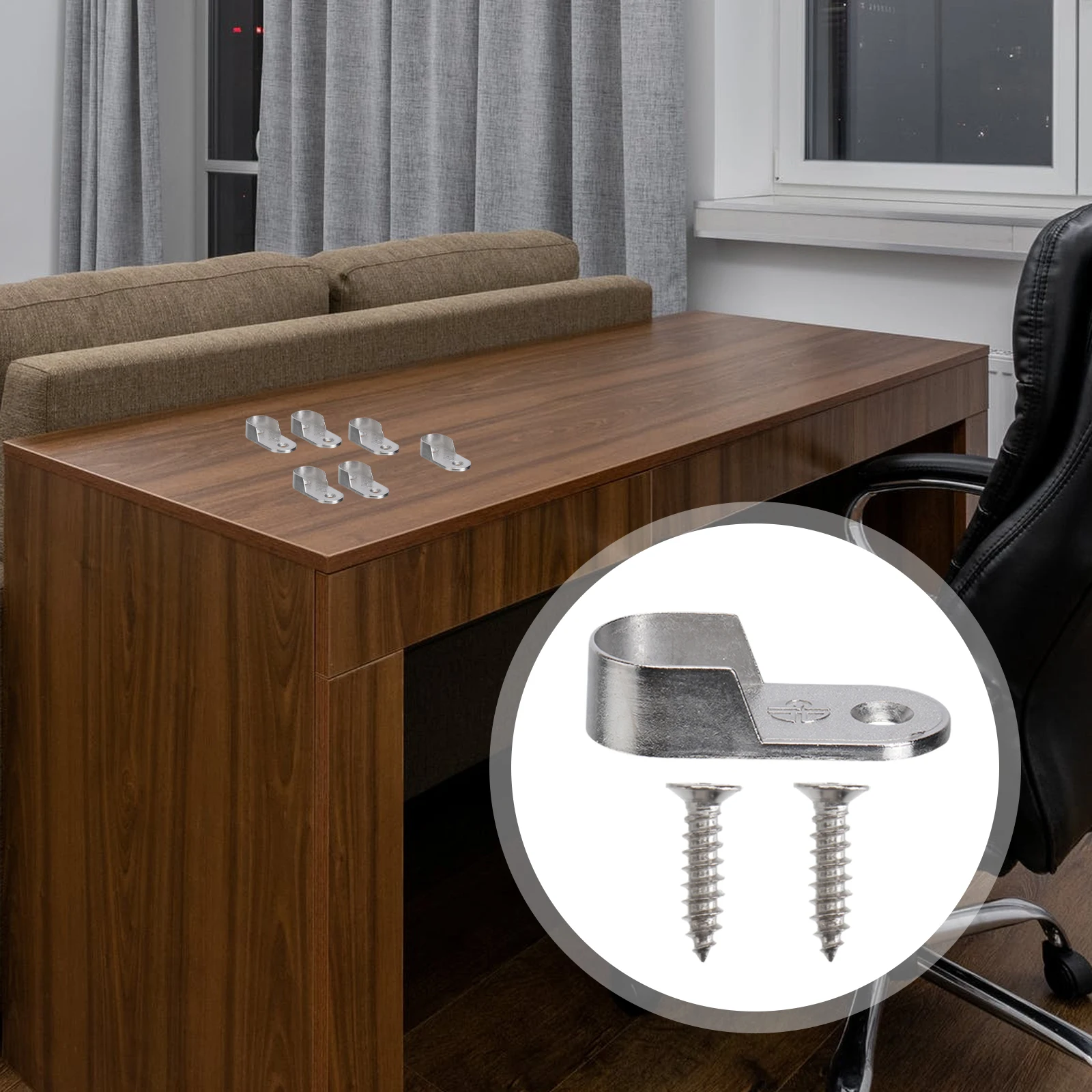 

30pcs Oval Rod End Supports Beautiful Finish Furniture Hardware Wardrobe Tube Brackets Hanging Clothes Rod Heavy Duty Mounting