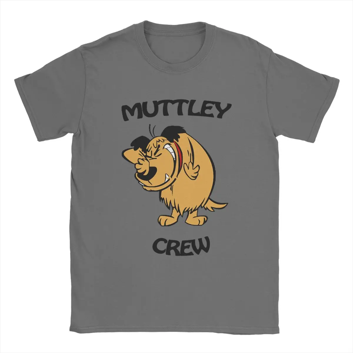 Camisetas de dibujos animados de cracky Races Muttley para hombre, Camiseta de algodón Vintage, camiseta de manga corta con cuello redondo, ropa de talla grande