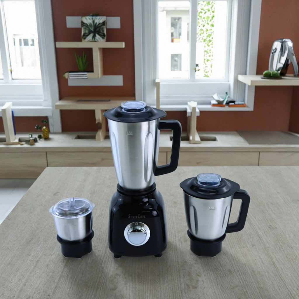 Hot Sale 3-in-1 Multi-function Electric Blender Small Kitchen Juicer With Stainless Steel Blade For Fruit Juice Mixing