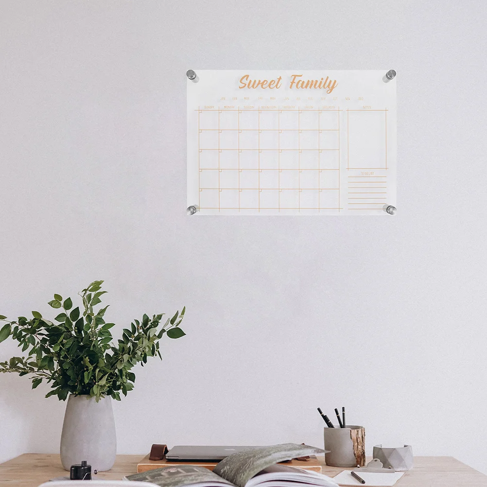 

1 Set Multifunctional Weekly Plan Memo Acrylic Handwritten Message Board For Office Home School Decorative Erasable Display