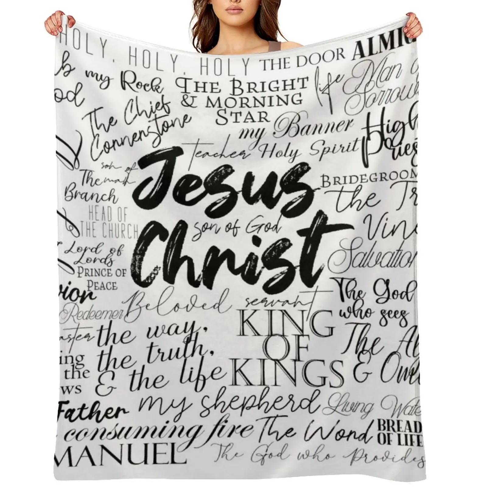 

The Names of God Throw Blanket funny gift Beach Hairy Shaggy Blankets