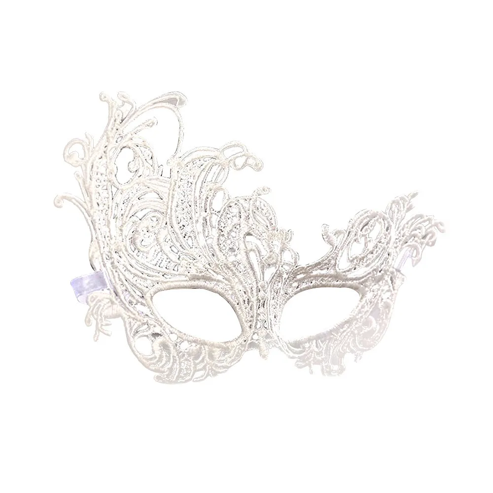 Halbes Gesicht weiße Spitze Maske Frauen Mädchen sexy Fuchs Augen masken Maskerade Party Kostüm Cosplay Kostüm venezia nische Maskerade Masken