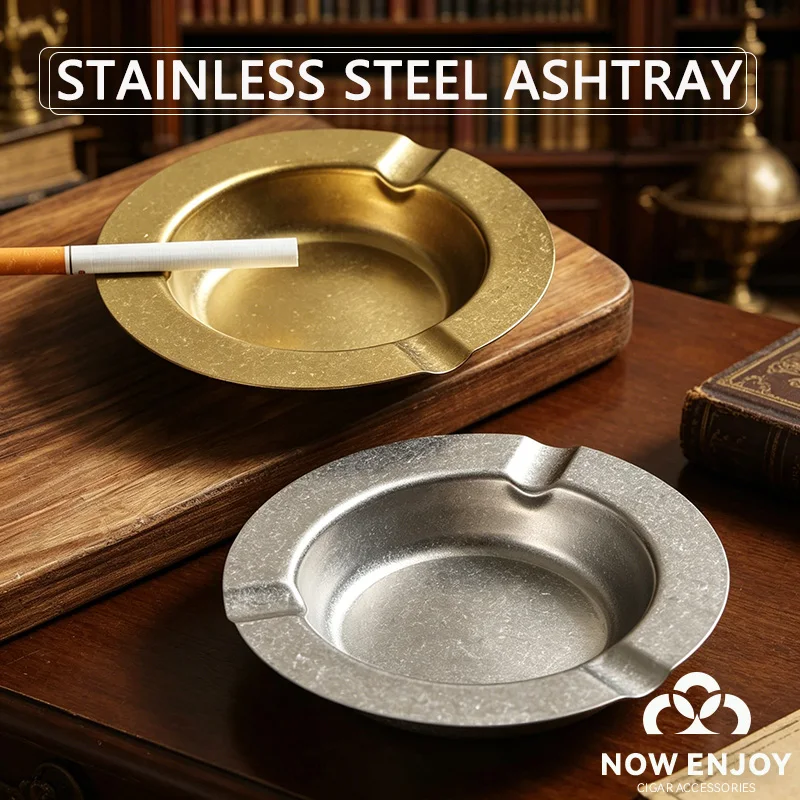 

Retro stainless steel ashtray - Special thick ashtray for creative bars, KTVs and restaurants for cigarettes and cigars