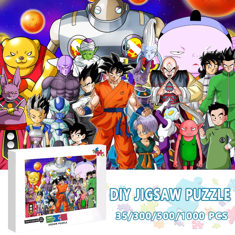 

Dragon Ball Puzzle 1000 Pieces Cartoon Character Jigsaw Puzzles for Adults Kids Educational Toy Birthday Gift Board Games