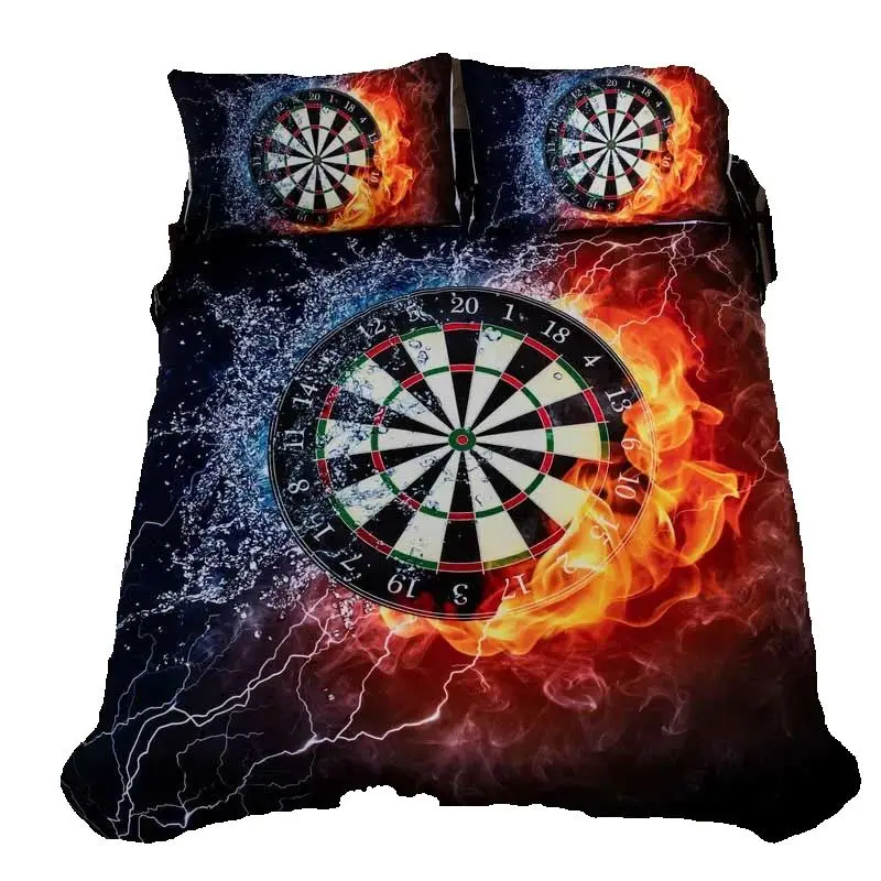 Dream NS 2/3PCS Bedding Set Polyester Fiber Cotton 3D Printed Dart Disc Cool Patterns Active Printing Bedding Kit Comfortable