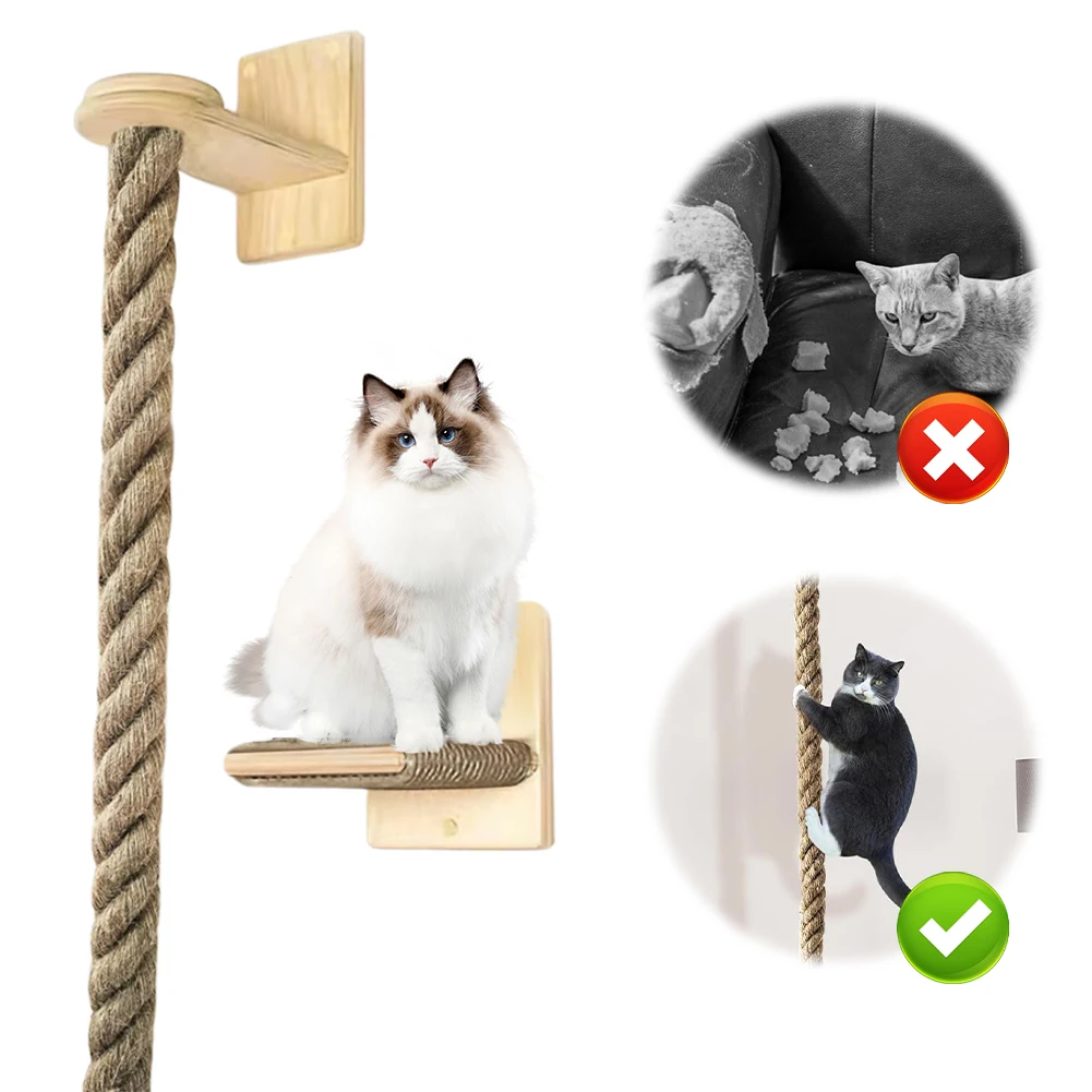 

Cat Climbing Rope Wear Resist Thickened Sisal Rope Reusable Claw Grinding Tool for Cat Furniture Scratcher Play Equipment