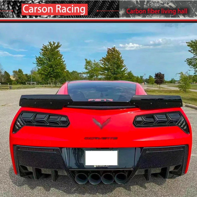 For the Chevrolet Corvette C7 Modified Carbon Fiber Tail Forge Carbon C7 Spoiler