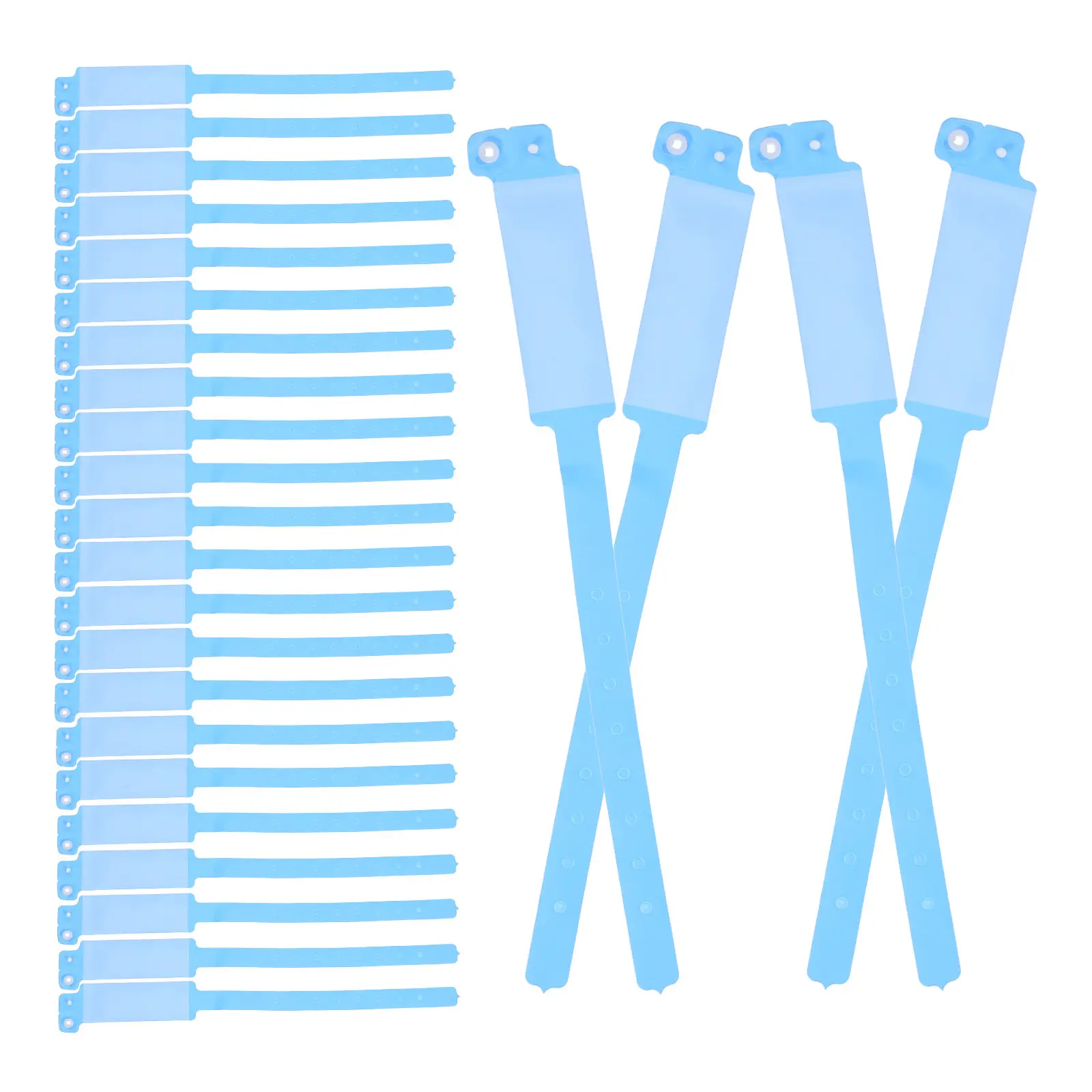 

100Pcs Patient Wristbands Blank Disposable PVC Writable Id Wristbands for Hospital Clinics Tracking and Safety