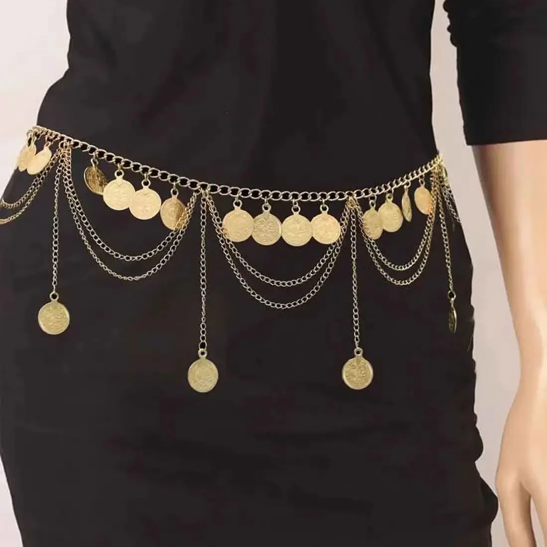 Wholesale Orihan African Exotic Belly Dancewear Gold Silver Waist Chain Jewelry