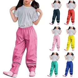 Waterproof Kids Pants Mud Children Thin Windproof Children’s Rain Dungarees Mud Trousers Waterproof Breathable For Girls Boys