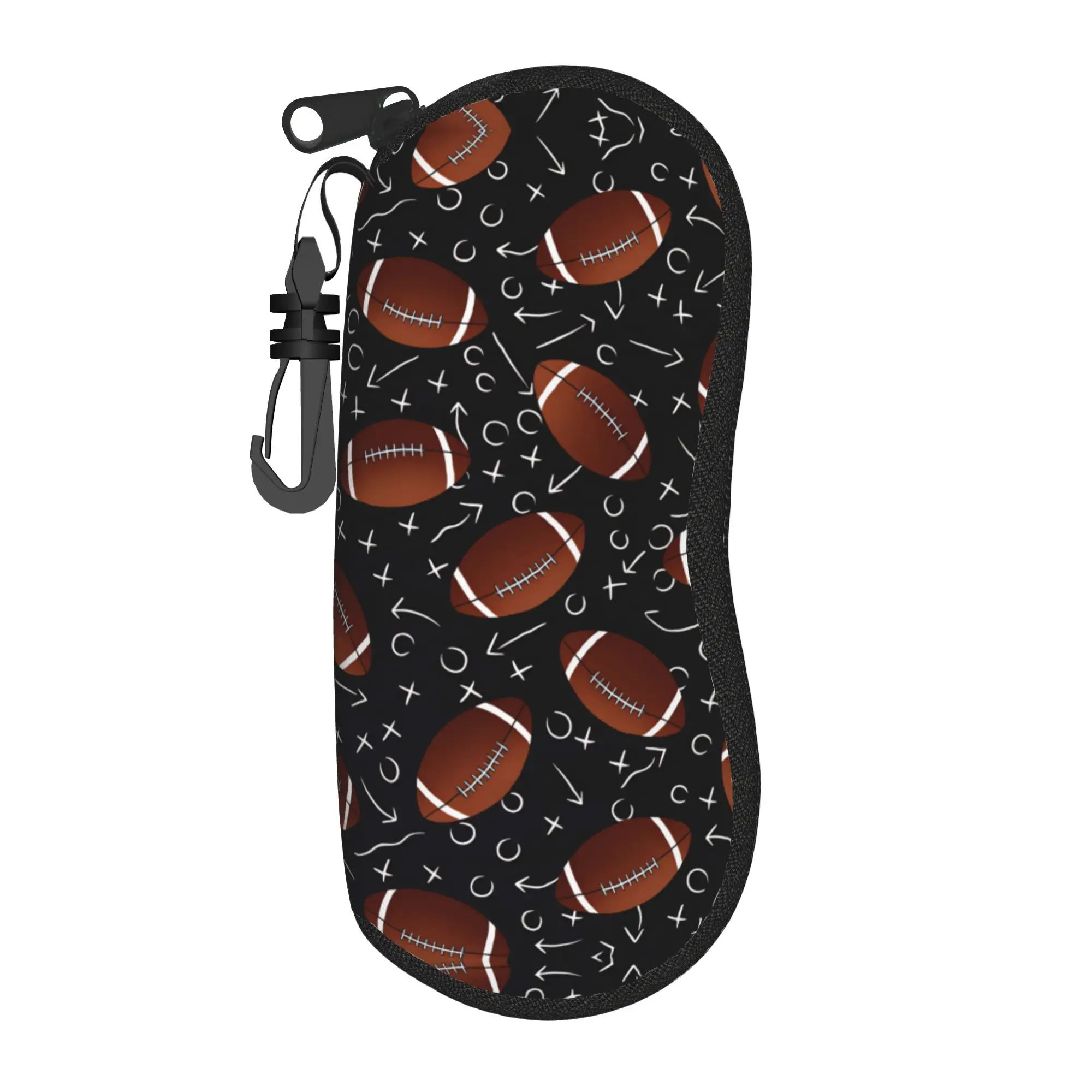 Baseball Lace Glasses Case  Zipper Sunglasses Case Retro Travel Eyeglass Cases Cover Male Female Eyewear Storage