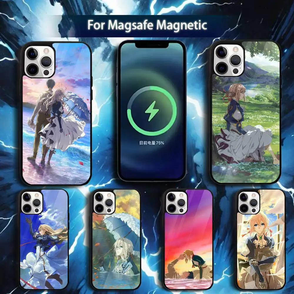 

V-Violet Evergarden-es Phone Case For iPhone 17,16,15,14,13,12,11,Pro,Max,Plus,Mini,Magsafe,Magnetic Wireless Charging Case
