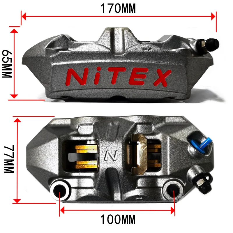 M40 motorcycle CNC modified pump forging 100MM high radiation four piston integrated caliper - Image 4