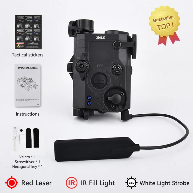 PEQ-15 láser rojo/verde LED blanco airsoft - imagen 4