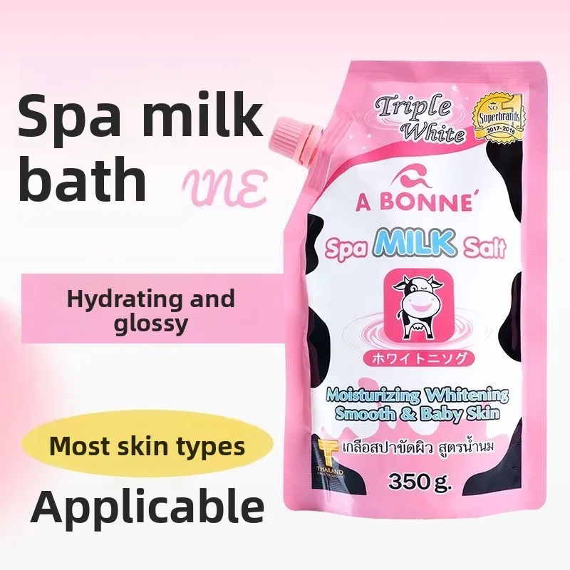 ملح استحمام للتنظيف والتقشير من BONNE SPA 350 جرام ملح استحمام مقشر حليب ليمون زبادي جل استحمام تايلاندي