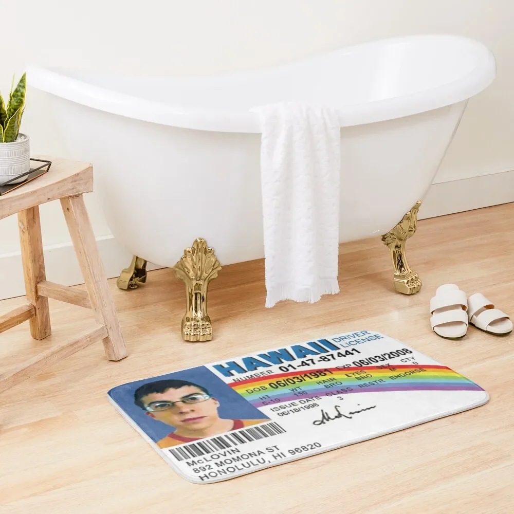 

McLovin ID Bath Mat Bathroom Absorbent Quick Dry Carpet In The Bathroom Mat