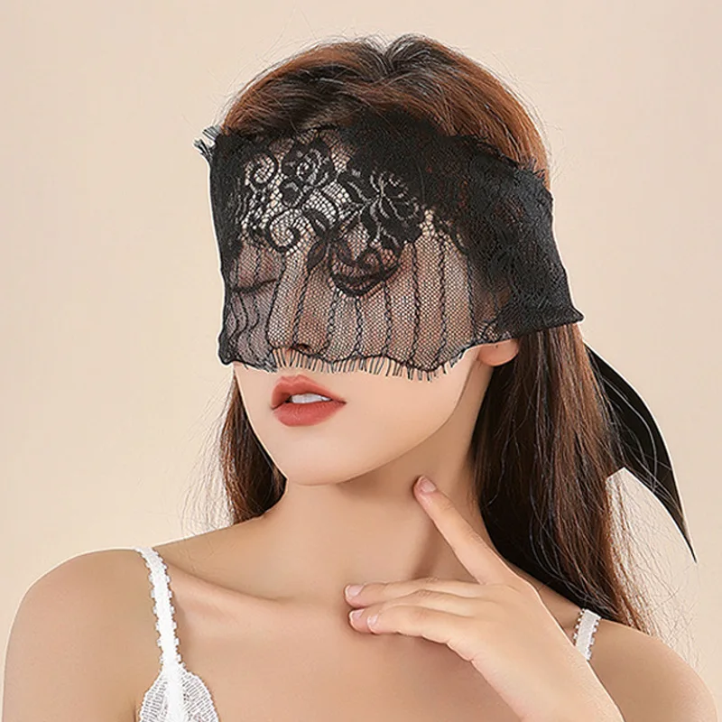 

New Lace Cutout Eye Patch Sexy Eye Mask Ribbon Veil Eye Mask Eyelash Lace Eye Mask Black Seductive