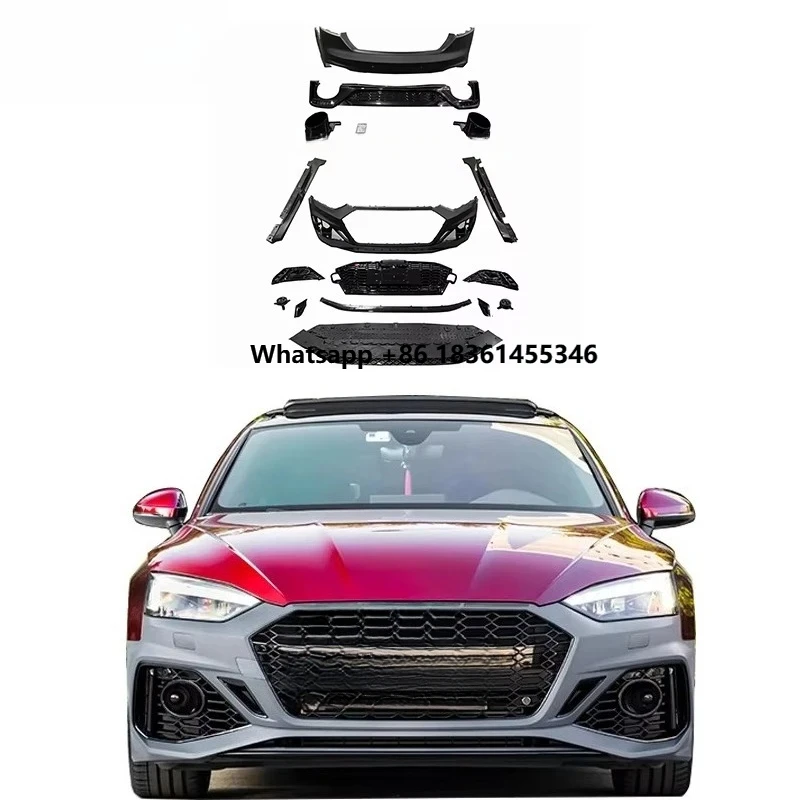 

val Auto Parts Bumper A5 B10 Upgrade RS5 Body Kit Front Assembly Side Skirts-2022