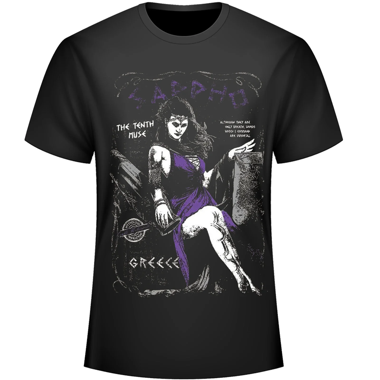 Archaic Greek Poet The Tenth Muse Sapho T Shirt New 100% Cotton Short Sleeve O-Neck T-shirt Casual Mens Top