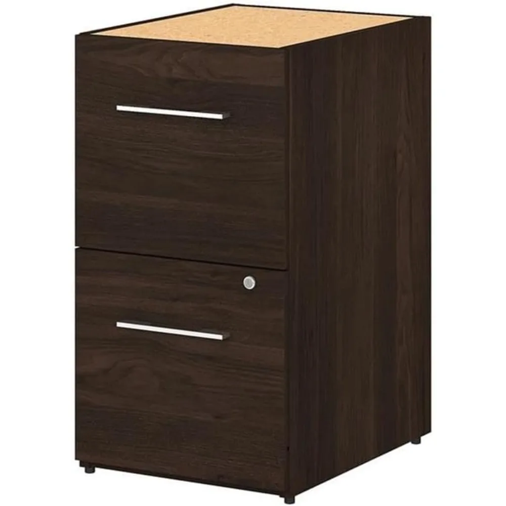 

Bush Business Furniture BBF Office 500 2 Drawer File Cabinet-Assembled, 16W, Black Walnut