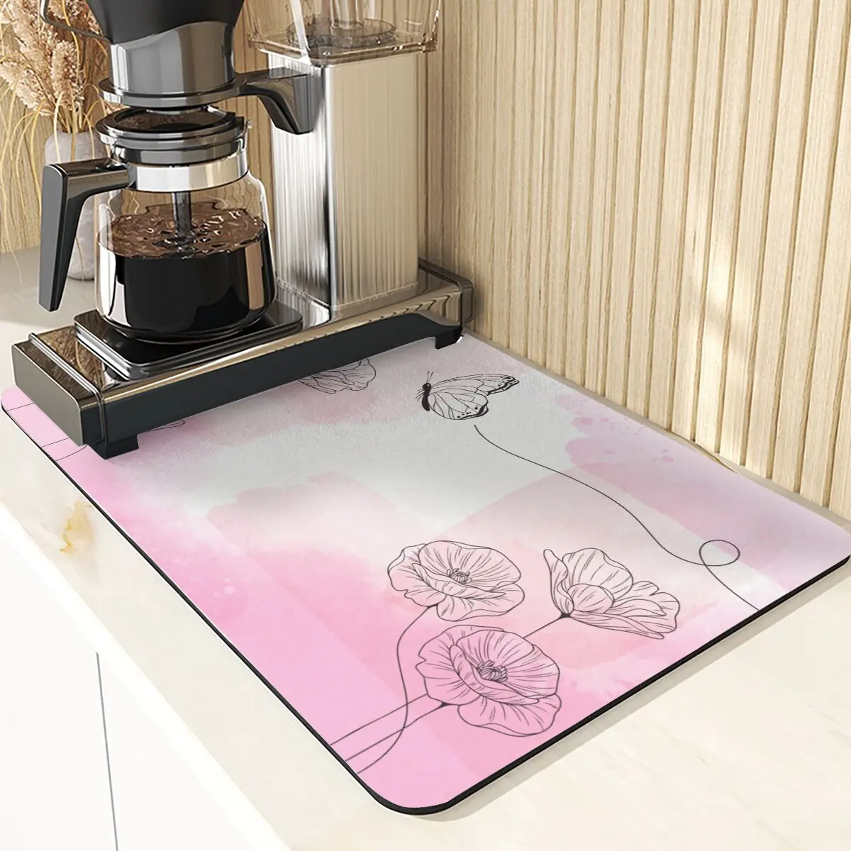 Simplicity Style Coaster Diatomaceous Earth Mat Table Accessories Plant Pattern Dry Kitchen Dishes Placemat Utensils For Kitchen