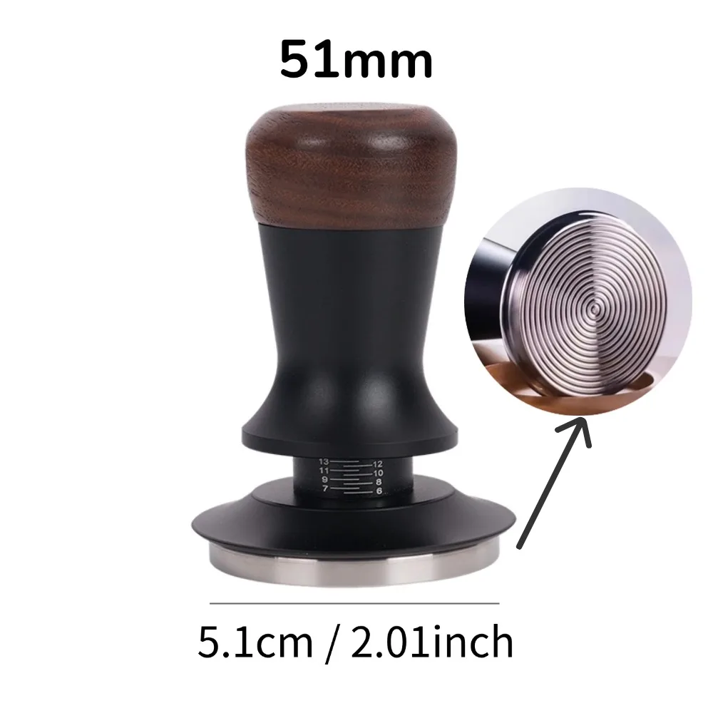 51/53/58 mm walnoothout koffiesabotage - handmatige espressostamper met constante druk, professioneel barista-gereedschap voor thuiscafé, C