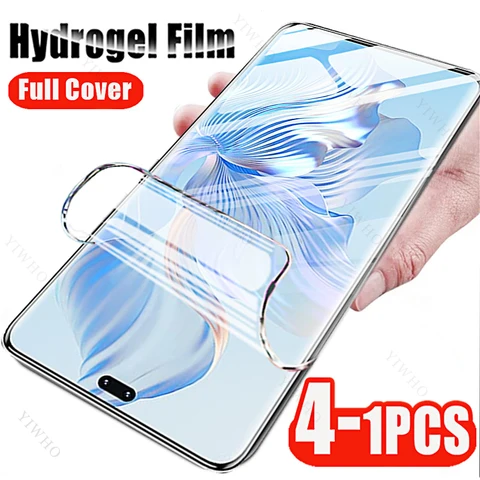 4-1 шт. для Huawei Honor 90 80 60 70 Lite Pro + SE GT защита для экрана HD Гидрогелевая пленка для Honor X 50 50i 40 40i 5 6 7 8 7a 8a Железная Звезда