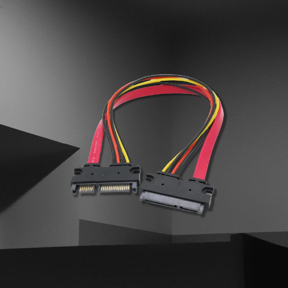 1PCS 22Pin SATA 7+15 Pins Male to Female Serial SATA Extension Cable Data Power Combo Extension Cable 30CM 50CM