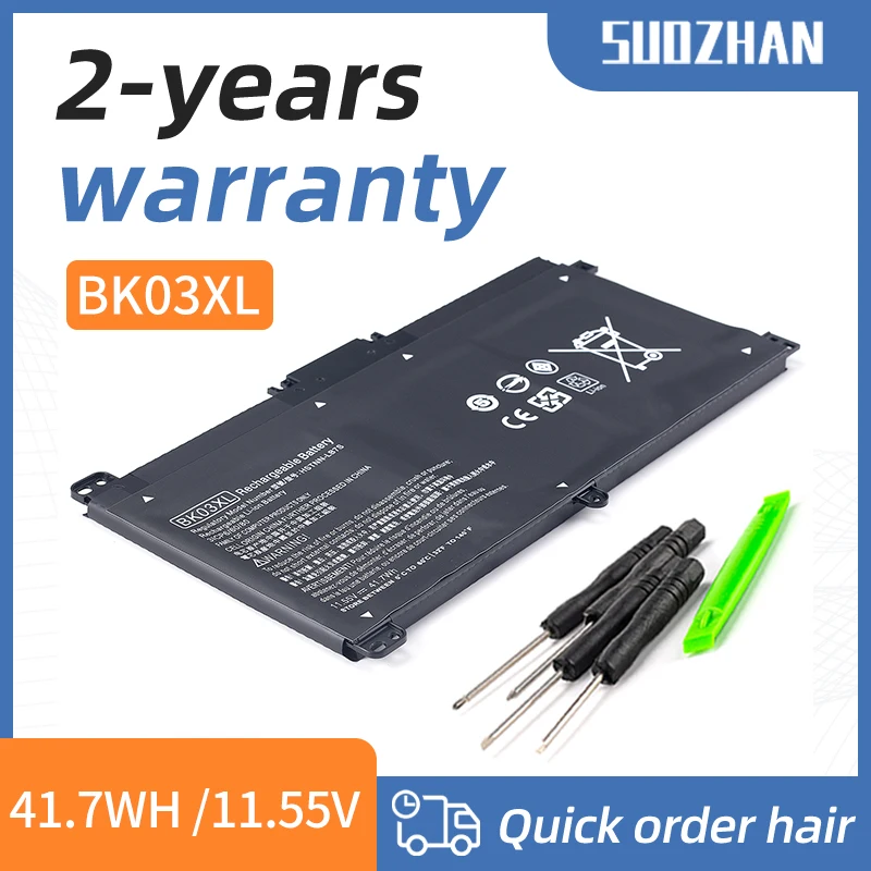 

SUOZHAN BK03XL 41.7WH 11.55V laptop battery For HP Pavilion X360 14-BA 14-BA008TU 14-BA103TU 14-BA159TX spare rechargeable batte