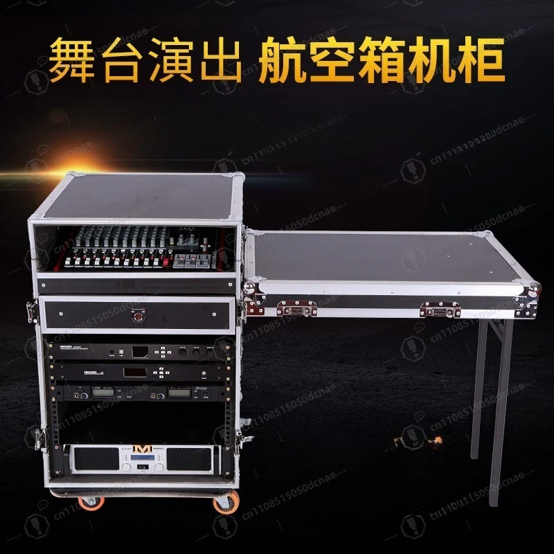 Custom 10U 12U 16U Amplifier Flight Case Cabinet Shockproof Rack Stage Mixer Equipment Cabinet