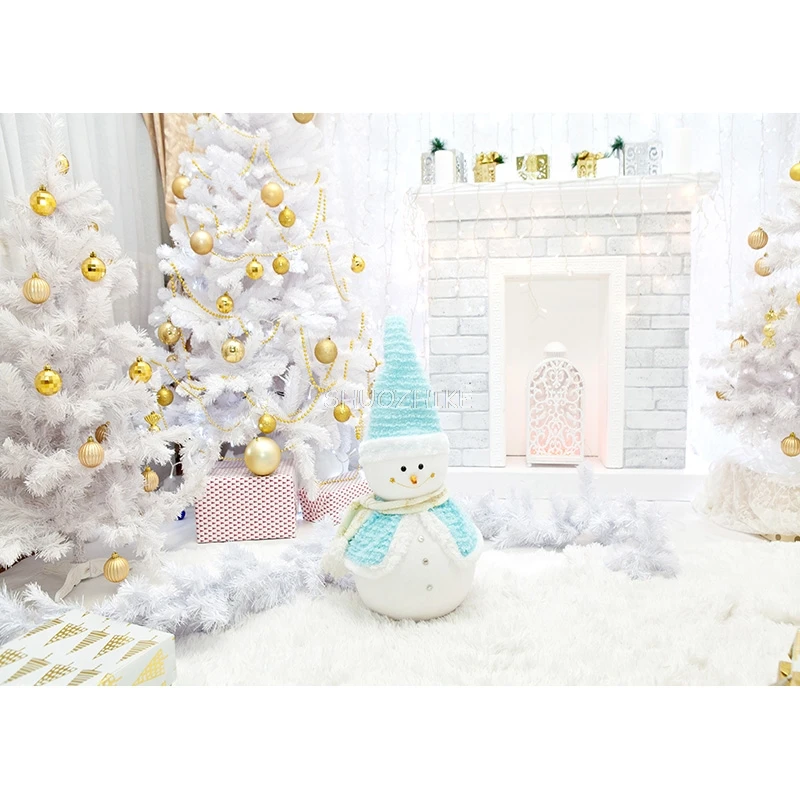 SHUOZHIKE Christmas Indoor Theme Photography Background Christmas tree Portrait Backdrops For Photo Studio Props DYH-02