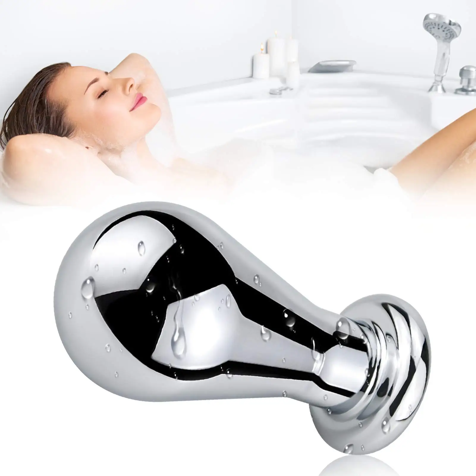 Runyu Large Anal Plug Metal Lighting Modeling Stainless Steel Butt Plug Women Men Anal Expansion Dildo Couple Adule Toy Trainer