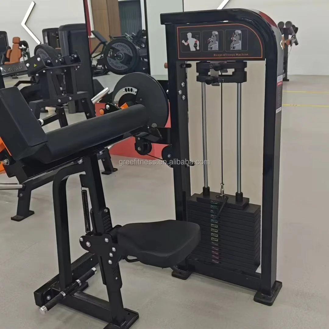 

Adjustable Steel Biceps Curl Machine Gym Arm Exercise Equipment for Strength Training Body Building with Leg Function