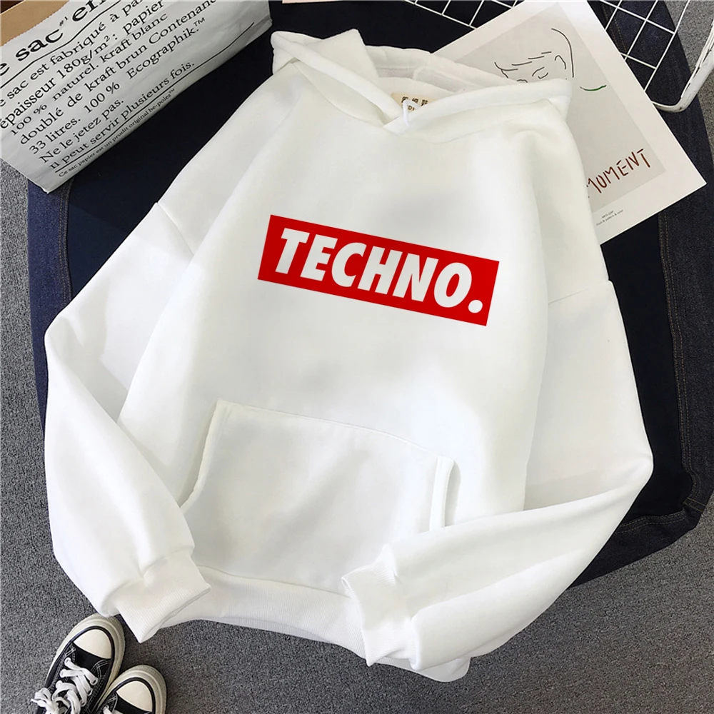 Techno hoodies women gothic 2023 hoddies female aesthetic tracksuit